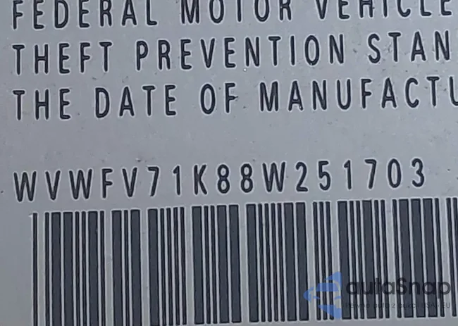WVWFV71K88W251703: 44039233