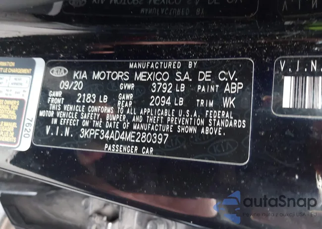 3KPF34AD4ME280397: 44039562