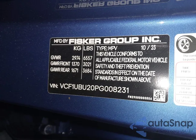 VCF1UBU20PG008231: 44039574