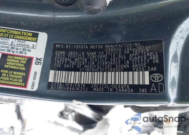 2T1BPRHE5FC288007: 44039610