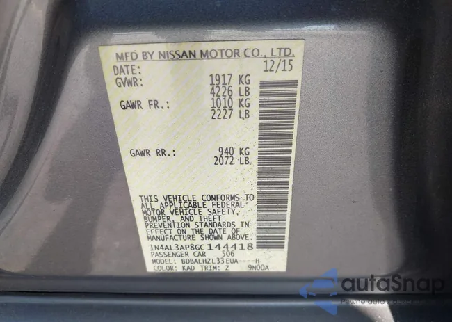 1N4AL3AP8GC144418: 44040679