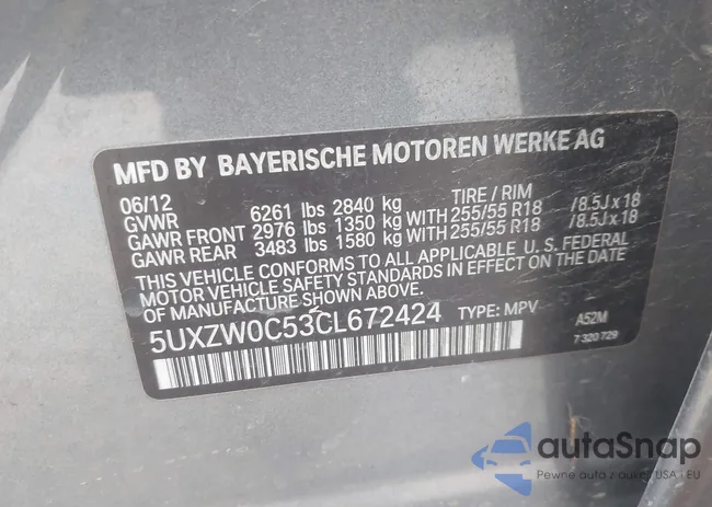 5UXZW0C53CL672424: 44040797