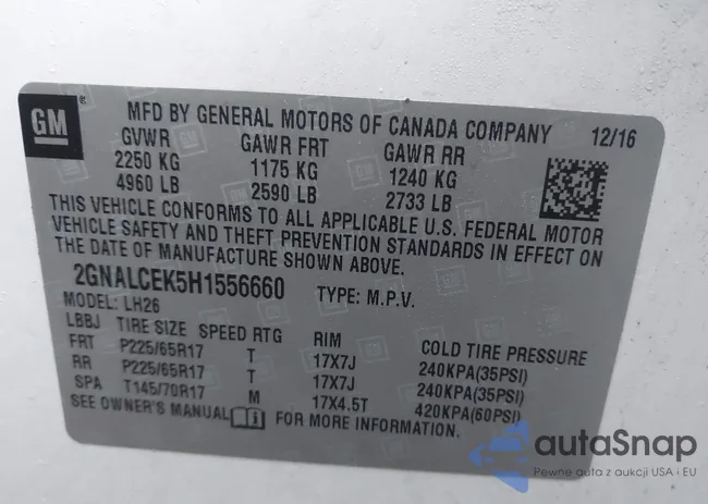 2GNALCEK5H1556660: 44040910