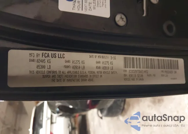 2C3CDZBT3GH214052: 44041045