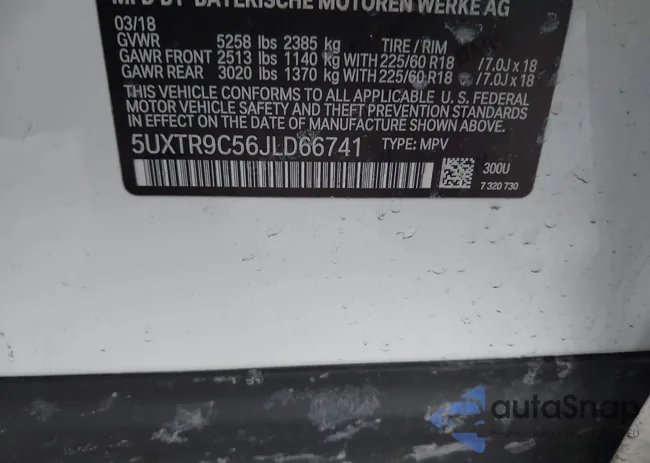 5UXTR9C56JLD66741: 44041069