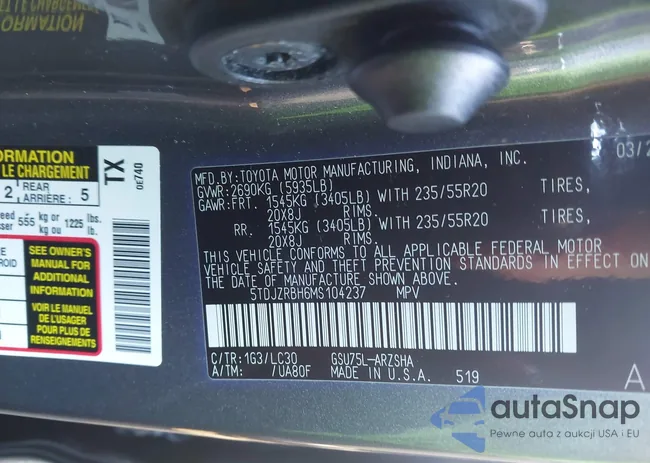 5TDJZRBH6MS104237: 44041659