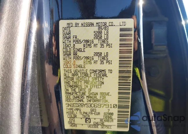 5N1ED28Y53C697910: 44041740