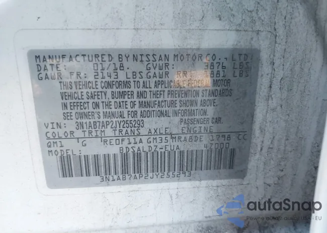 3N1AB7AP2JY255293: 44041776