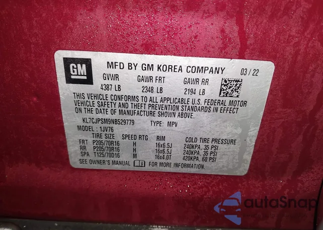 KL7CJPSM9NB529779: 44041848