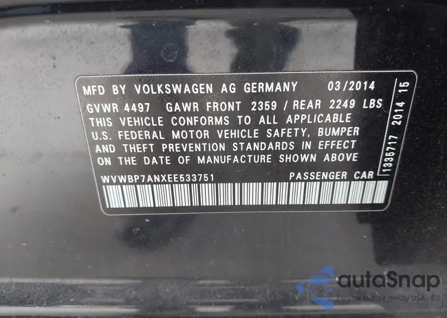 WVWBP7ANXEE533751: 44041925