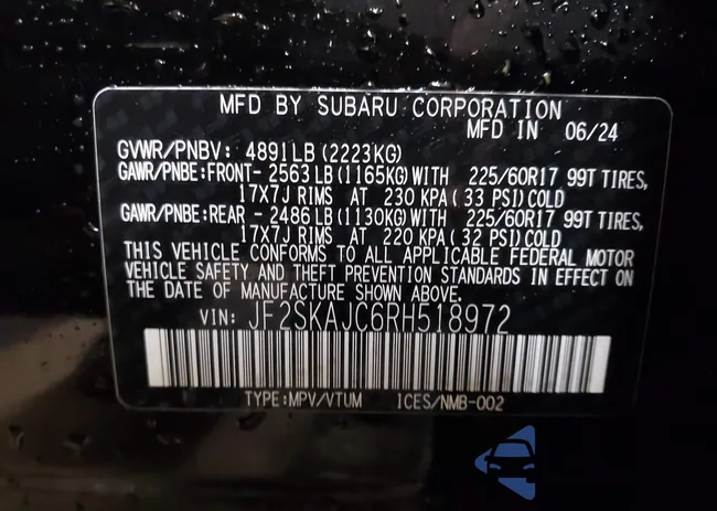 JF2SKAJC6RH518972: 44041940