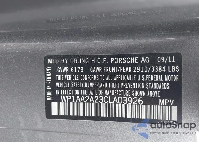 WP1AA2A23CLA03926: 44041960