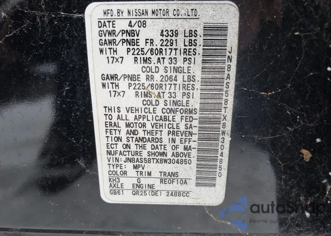 JN8AS58TX8W304850: 44042137