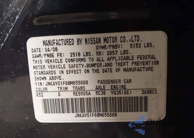 JNKAY01F68M655668: 44041286