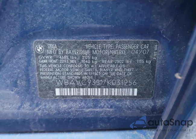 WBAVC93517K031956: 44041357