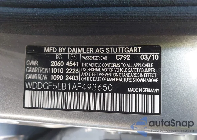 WDDGF5EB1AF493650: 44041515