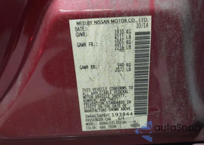 1N4AL3AP8FC193844: 44041524