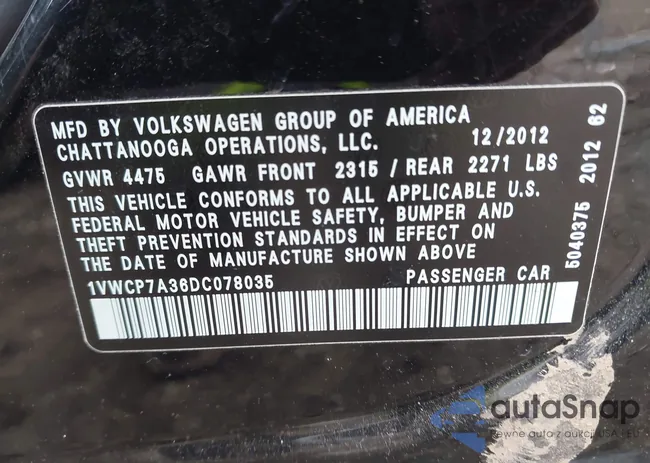 1VWCP7A36DC078035: 44042670