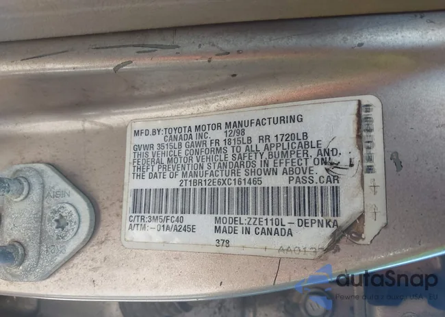 2T1BR12E6XC161465: 44042796