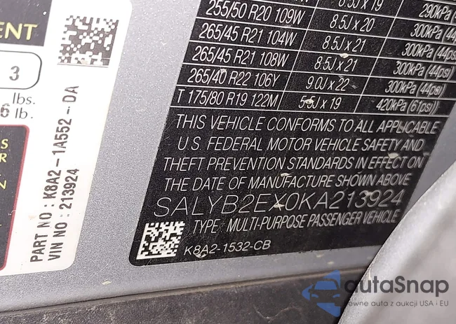 SALYB2EX0KA213924: 44042990