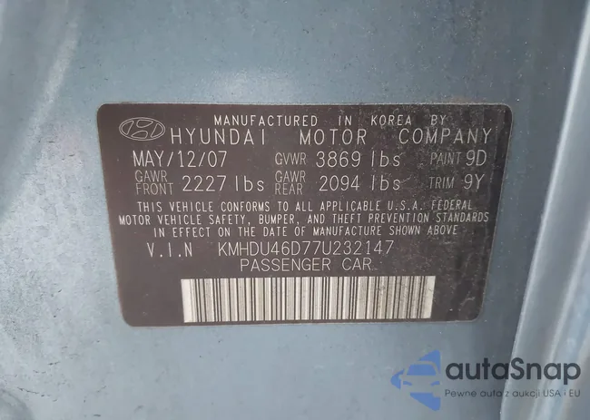 KMHDU46D77U232147: 44043060