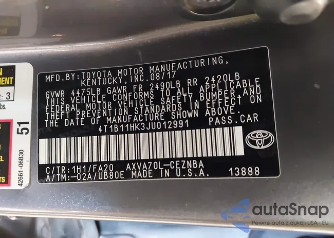 4T1B11HK3JU012991: 44043128