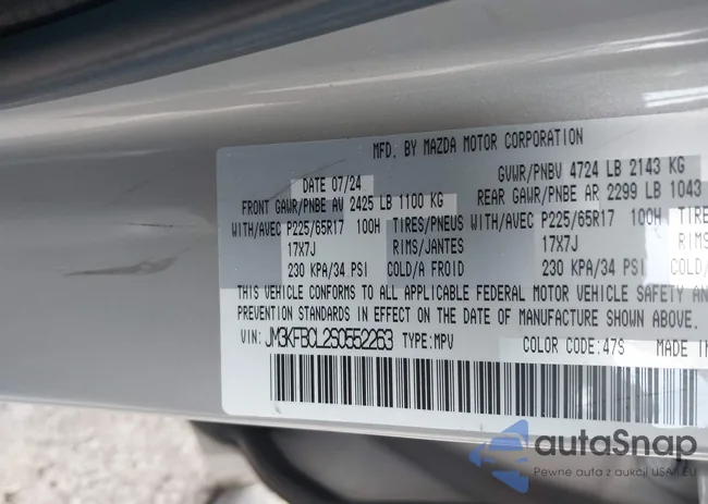 JM3KFBCL2S0552263: 44043130