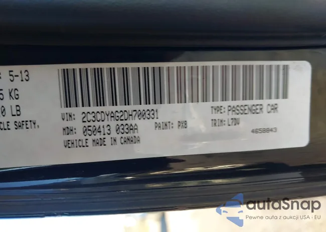 2C3CDYAG2DH700331: 44043195