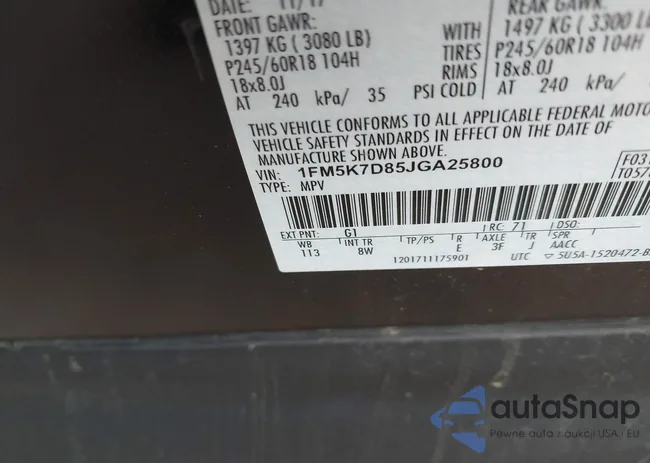 1FM5K7D85JGA25800: 44042328
