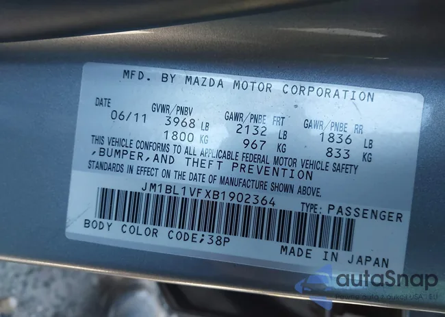 JM1BL1VFXB1902364: 44042420