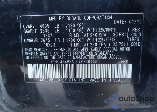 4S4BSATC4K3304590: 44043676