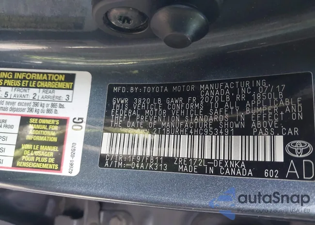 2T1BURHE4HC953491: 44043679