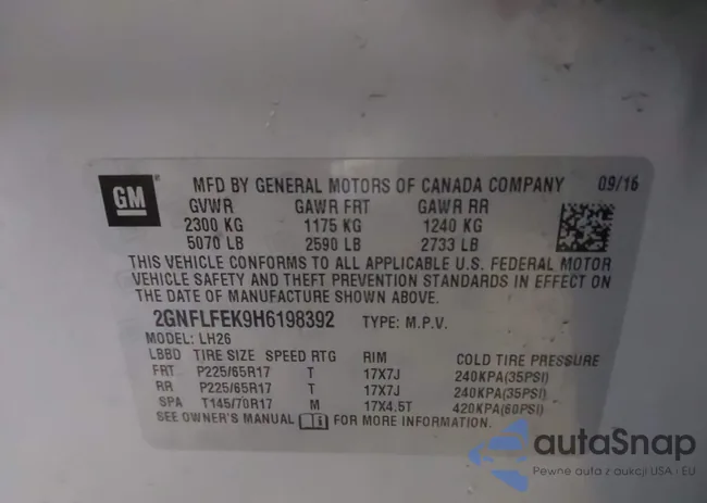 2GNFLFEK9H6198392: 44043789