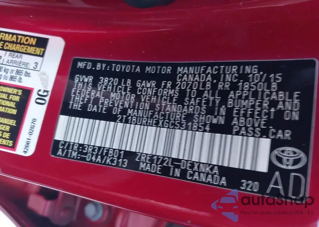 2T1BURHEXGC531854: 44043843