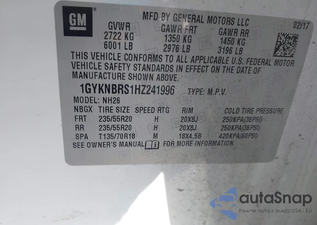 1GYKNBRS1HZ241996: 44043897