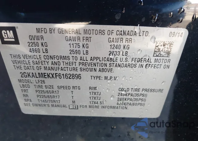 2GKALMEKXF6162896: 44043913