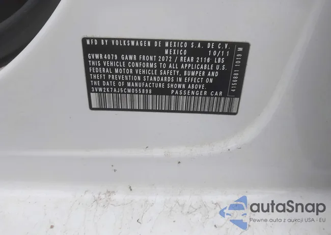 3VW2K7AJ5CM055898: 44043987