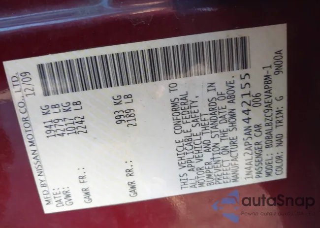 1N4AL2AP5AN442155: 44043995