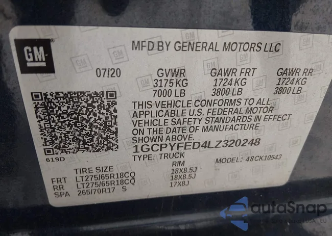 1GCPYFED4LZ320248: 44044053