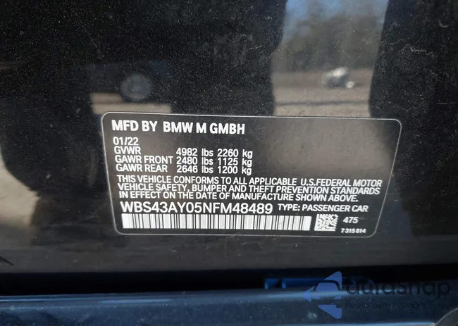 WBS43AY05NFM48489: 44044123