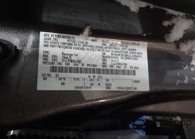 1FAHP3F28CL336433: 44043254