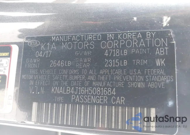 KNALB4J16H5081684: 44043325