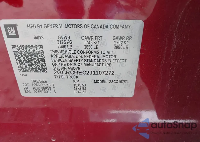 2GCRCREC2J1107272: 44043393