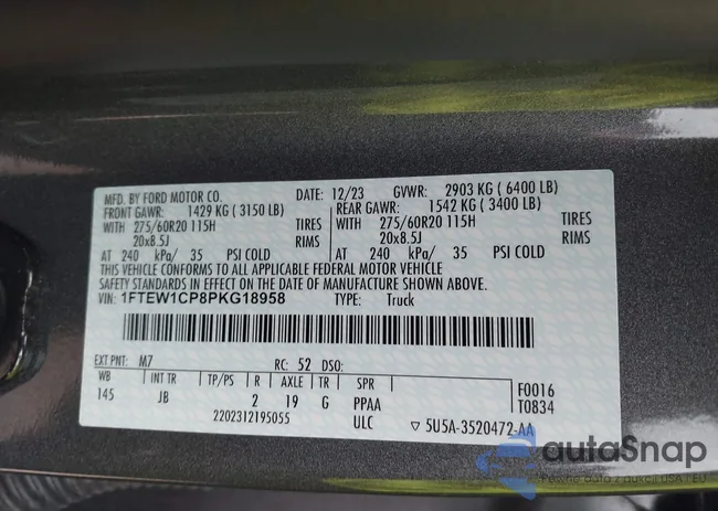 1FTEW1CP8PKG18958: 44043436