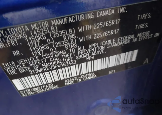 2T3WFREV3FW163439: 44043499