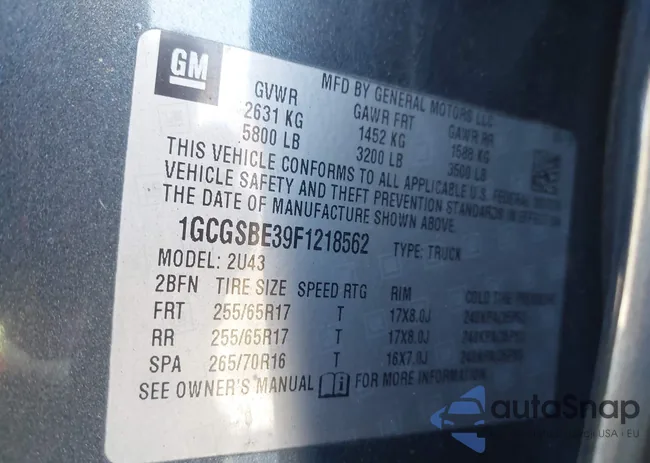 1GCGSBE39F1218562: 44043559