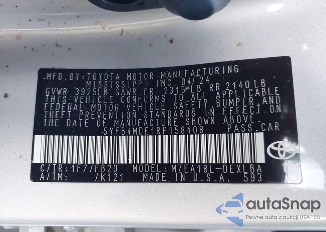 5YFB4MDE1RP158408: 44043611