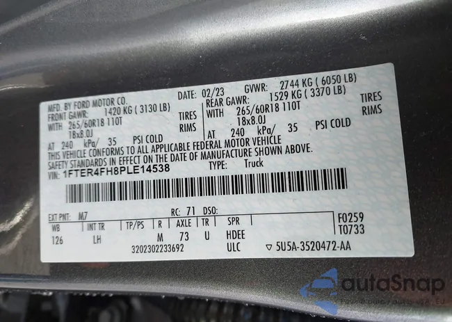 1FTER4FH8PLE14538: 44044830