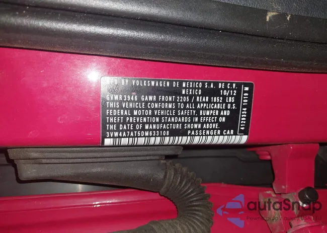 3VW4A7AT5DM633108: 44044878