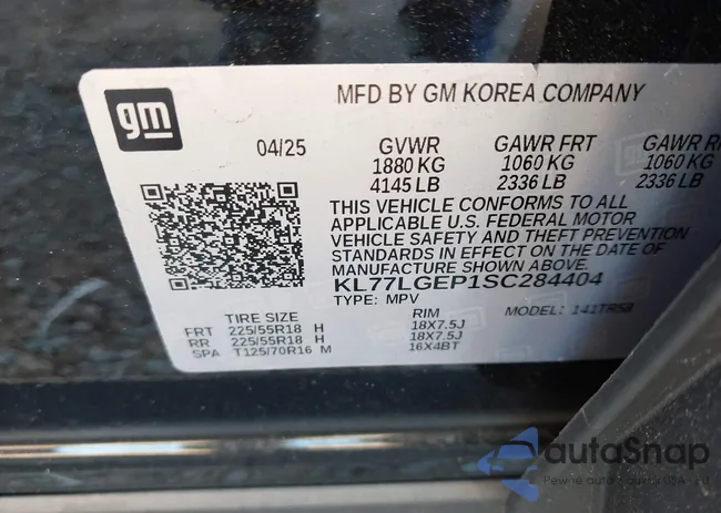 KL77LGEP1SC284404: 44045086